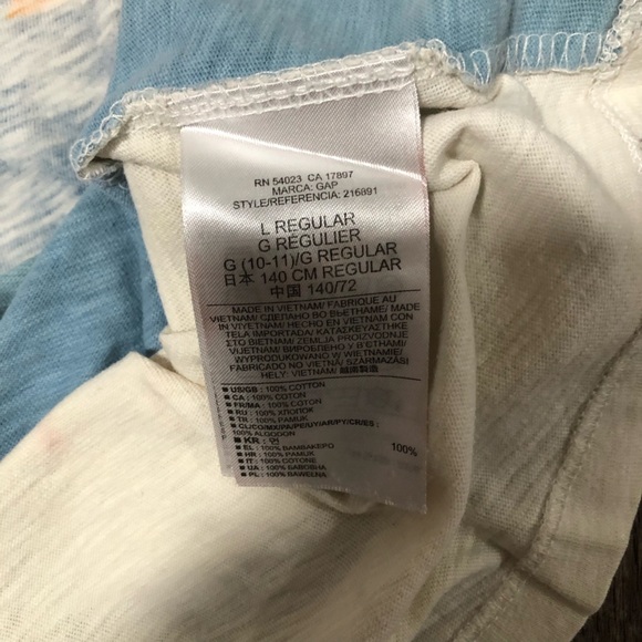 Gap Kids Skater T-shirt - Blue & White, L (10) - Picture 3 of 4